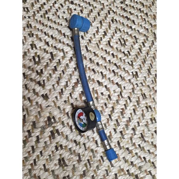 Refrigerant Charging Hose Pressure Gauge R134a AC HVAC Automotive Air Conditioni - Picture 1 of 16